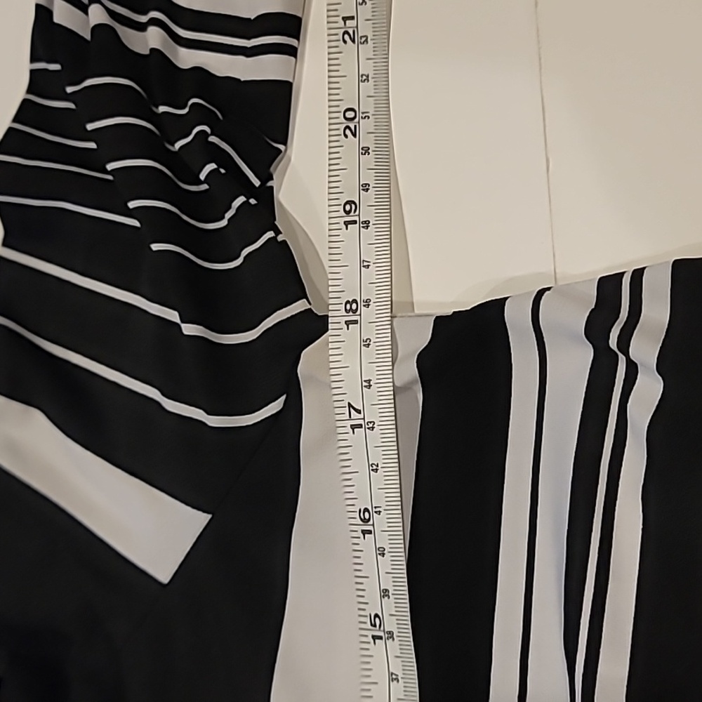 Chico's Cold Shoulder Striped Tunic Black White S - Picture 9 of 13